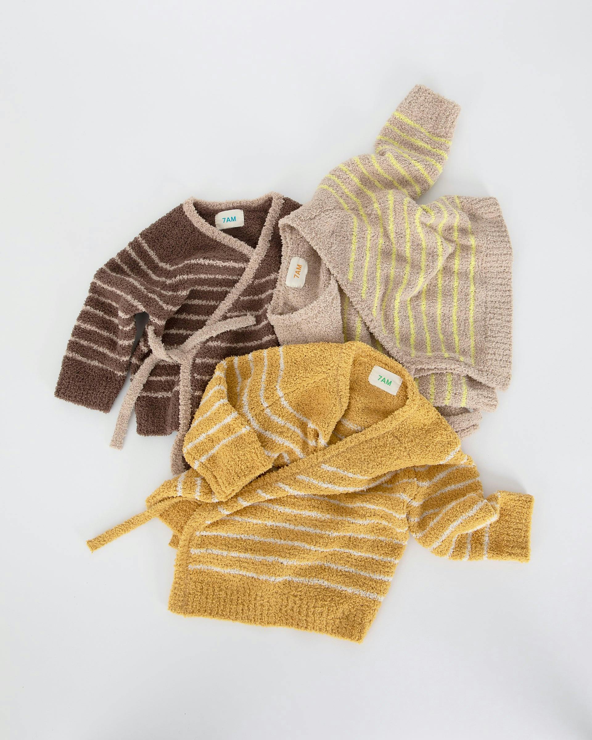 Wrap Top Striped - Fuzzy