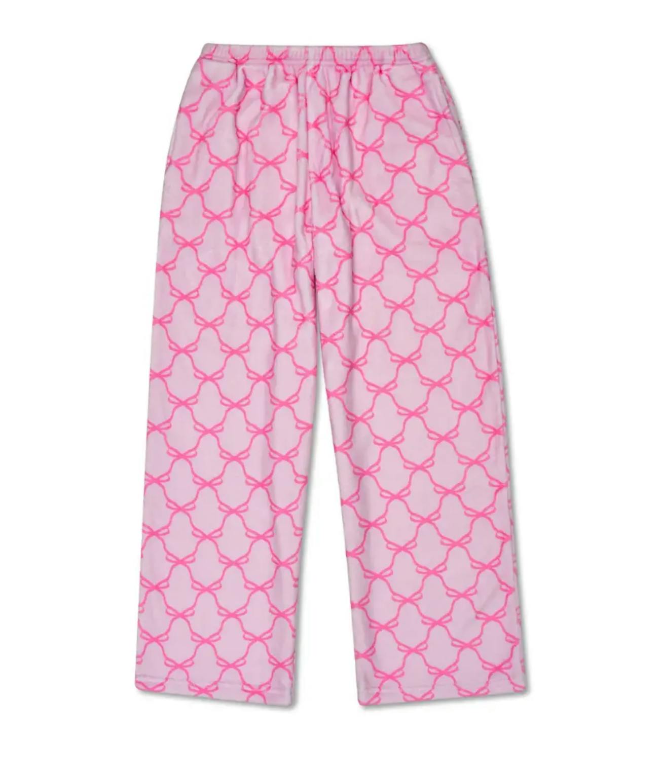 Sweet Trellis Bow Plush Pants