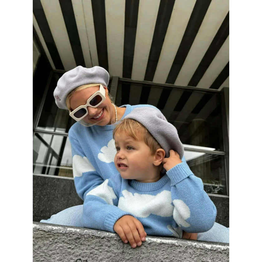children's wool blend sweater - cloudy