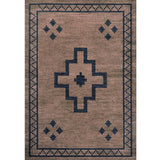 Korsa Geometric Medallion Machine-washable Area Rug