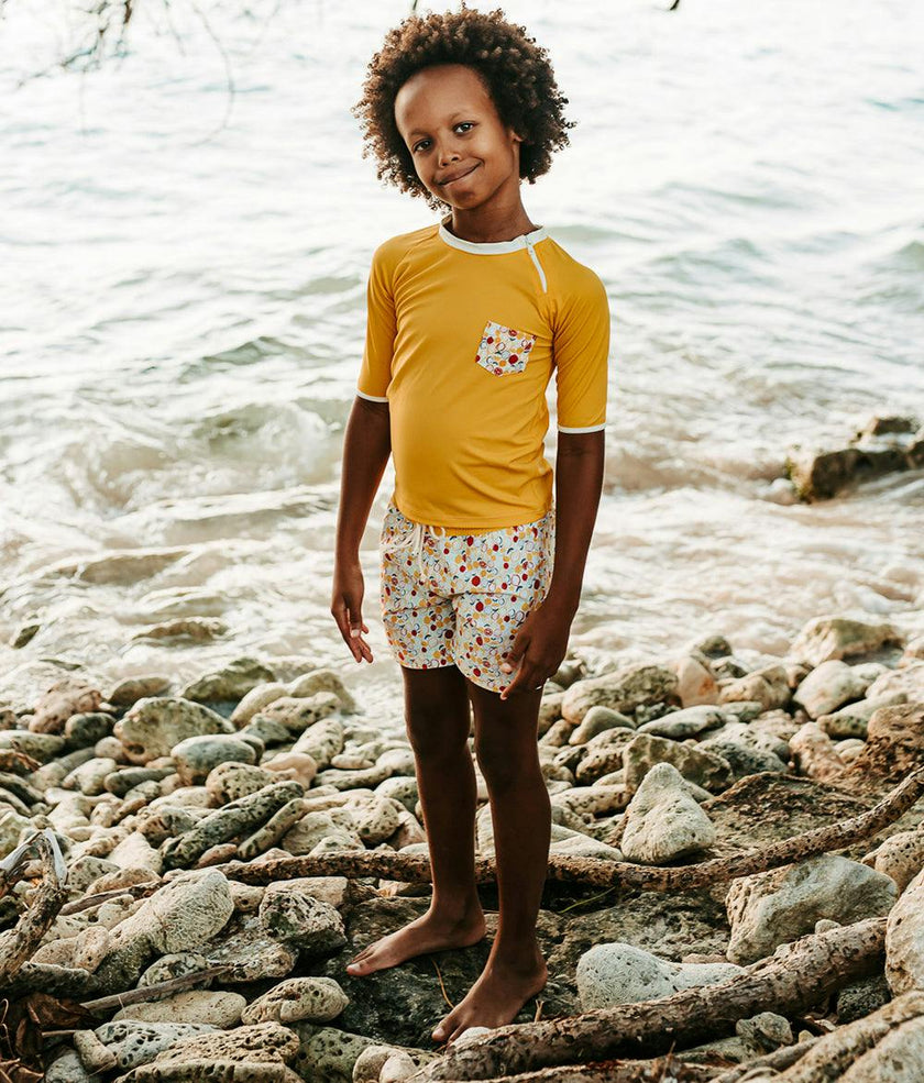 Jamie Rashguard Sicilian Yellow And Lemon Print