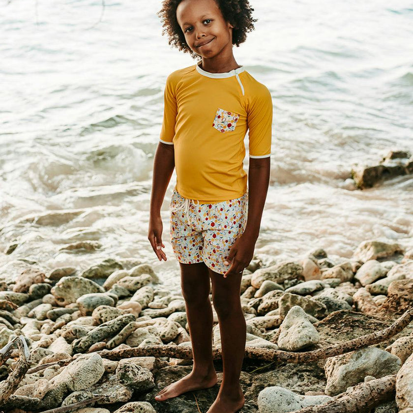 Tommaso Swim Shorts Lemon Print