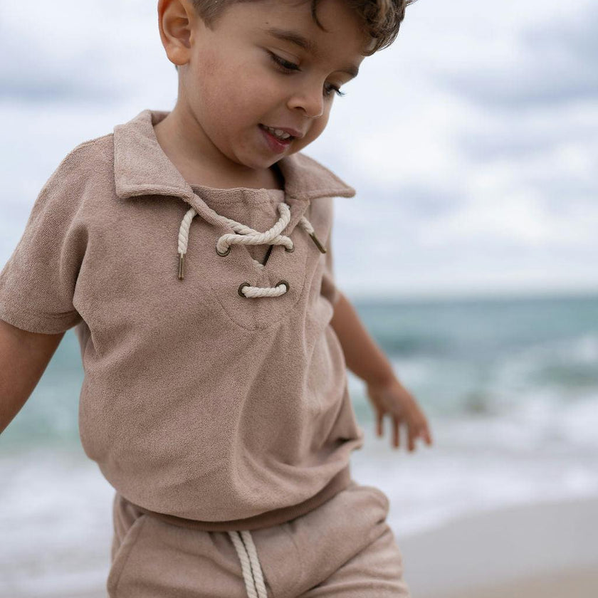 Beach Terry Pullover Top & Short Set