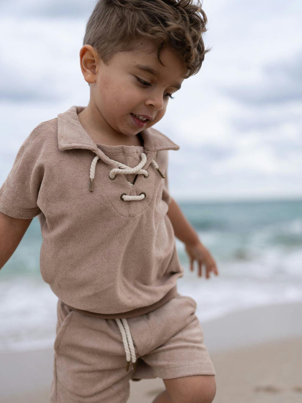 Beach Terry Pullover Top & Short Set