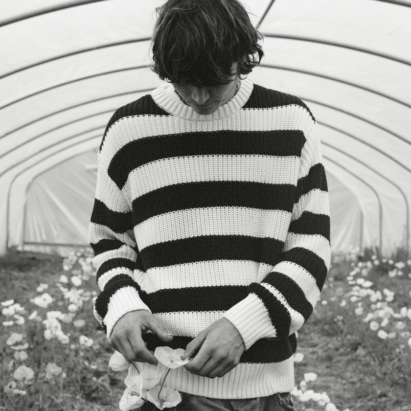 Musa Men Jumper Summer Midnight Knit Stripes