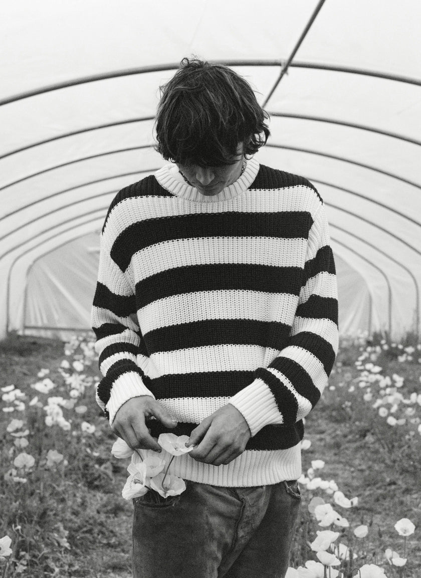 Musa Men Jumper Summer Midnight Knit Stripes