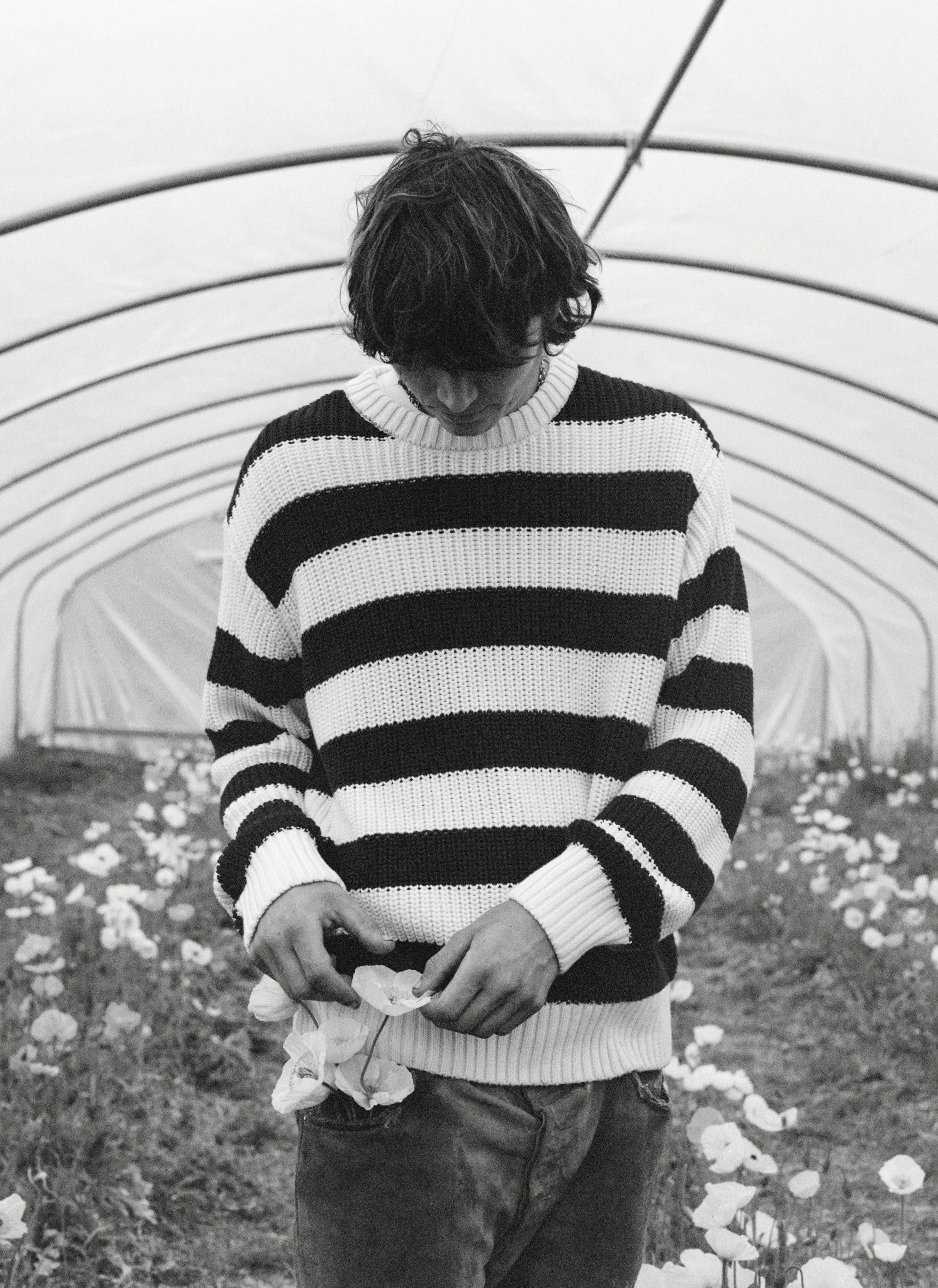 Musa Men Jumper Summer Midnight Knit Stripes