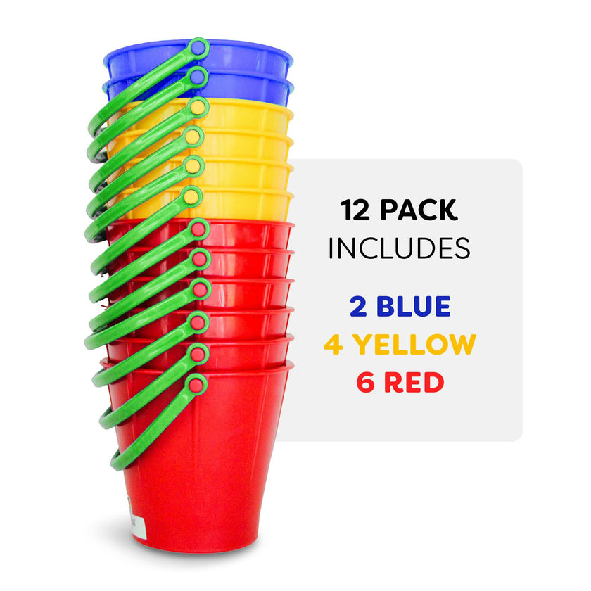 Large Sand Pail 12 Pack (6 red
