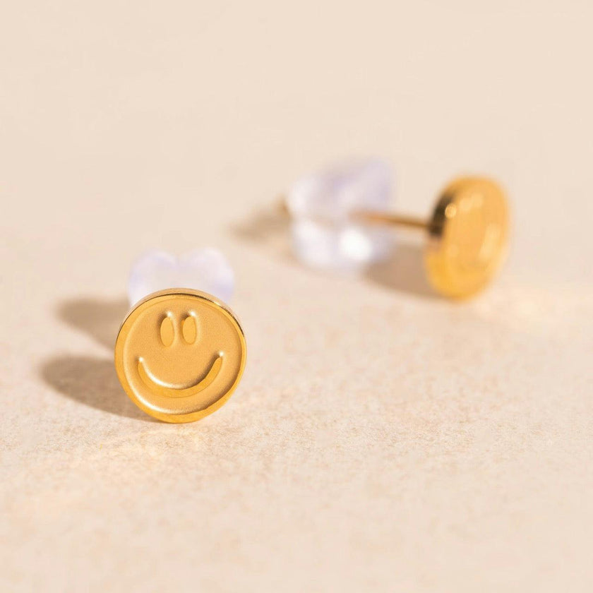 Smiley Face Mini Stud Earrings