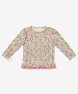 Edwina T-Shirt, Burgundy Coneflower Floral