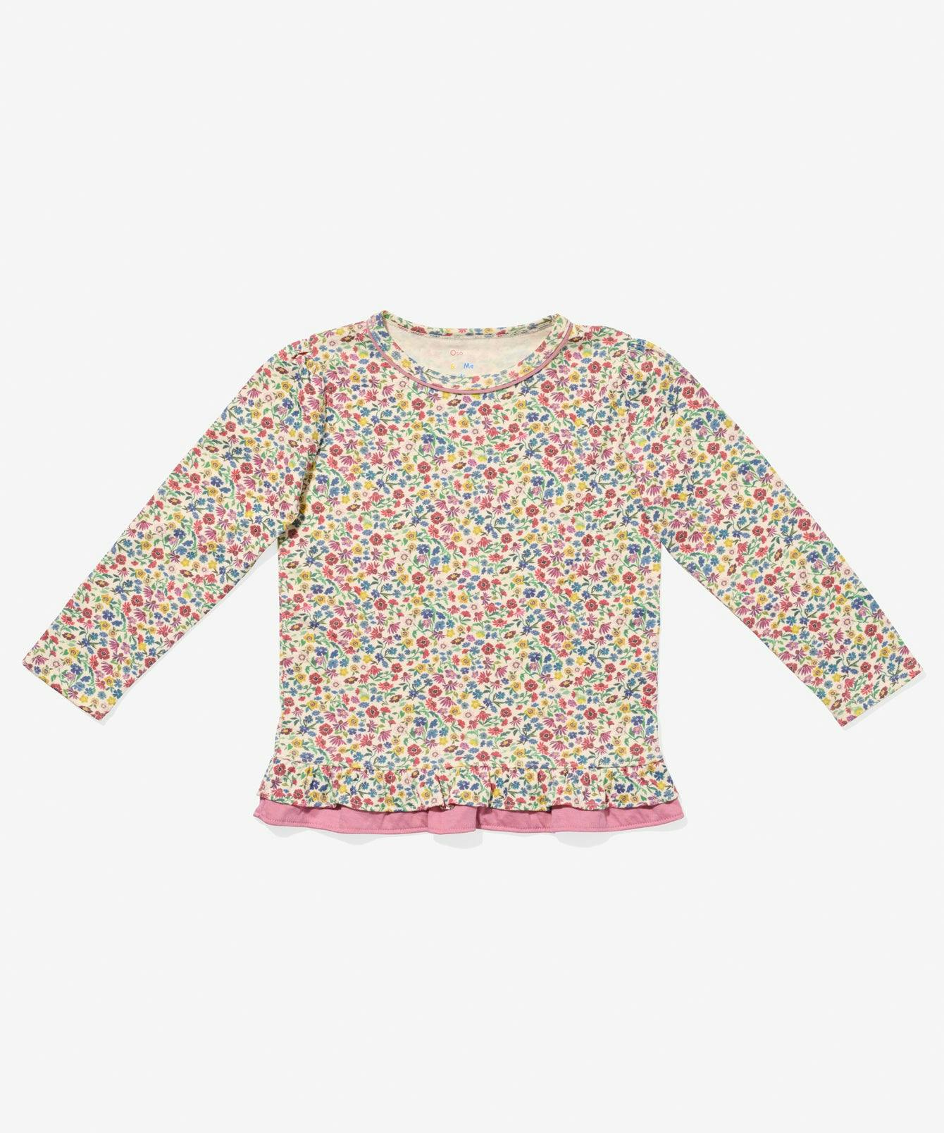 Edwina T-Shirt, Burgundy Coneflower Floral