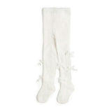 Ivory Velvet Mini Bow Tights