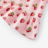 Strawberry Ruffle Tiered Dress