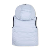 Pale Blue Reversible Hooded Vest