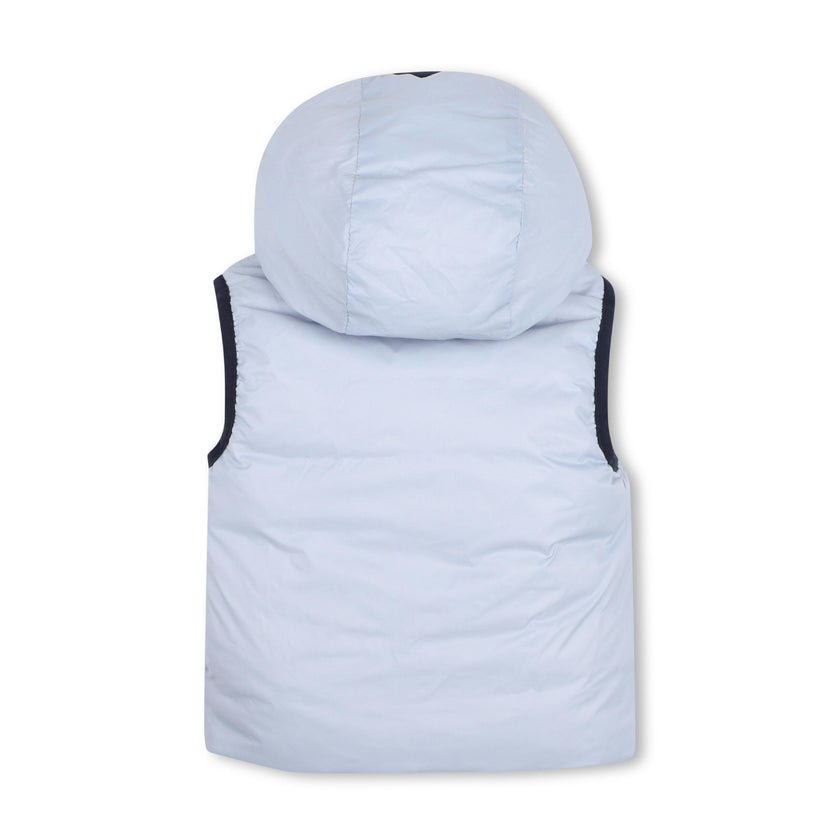 Pale Blue Reversible Hooded Vest