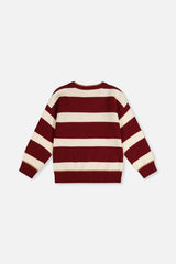 Knit Sweater Red And White Stripes