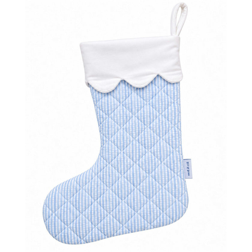 Blue Quilted Stocking