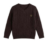 Cable Knit V-Neck Sweater