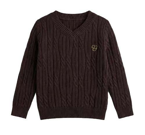 Cable Knit V-Neck Sweater