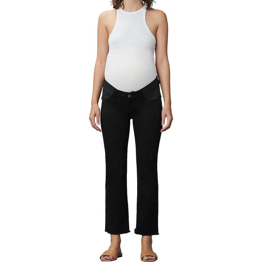 Patti Straight Maternity Vintage Jeans | Black Peached Raw
