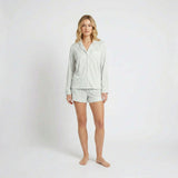 Lavender Lane Long Sleeve & Shorts Bamboo Women's Pajama Set