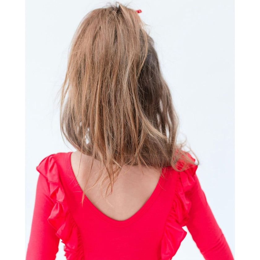 Long Sleeve Ruffle Twirl Dress