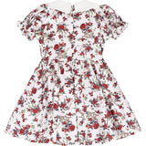 Mini Aveline Dress in Red & Green Rustic Floral