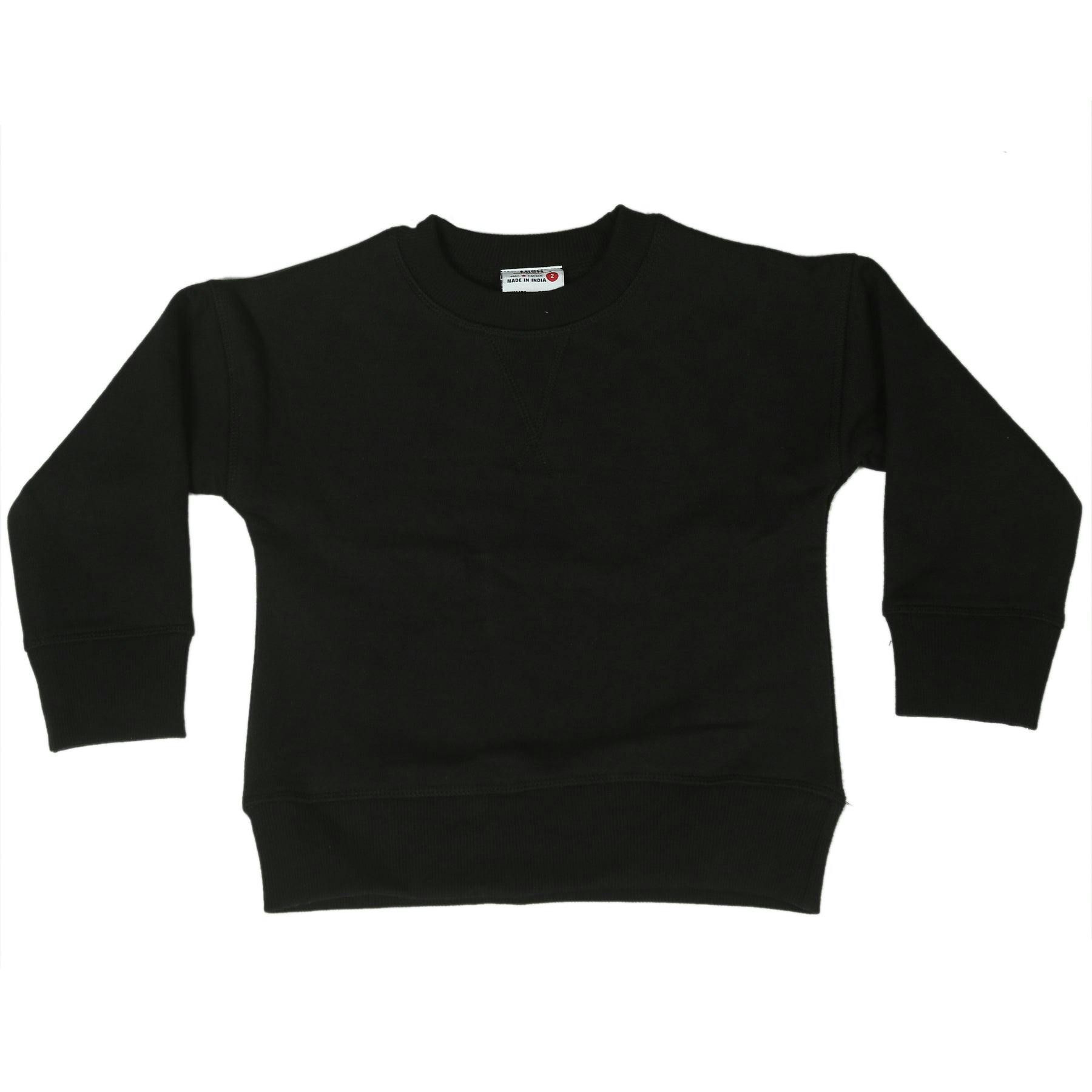 Kids Crew Neck Sweatshirt - Black