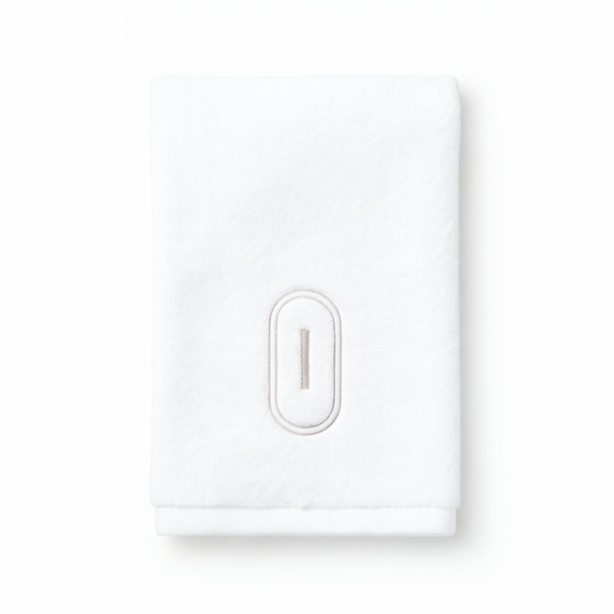DH Oval Monogram Embroidered Fingertip Towel