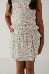 Girls Tiered Mini Skirt in Wildflower