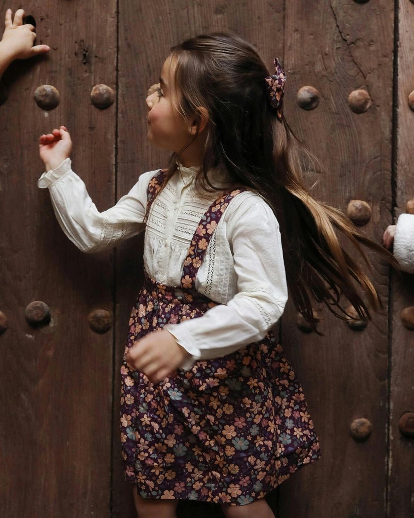 Annie Skirt - Garden Flowers Plum