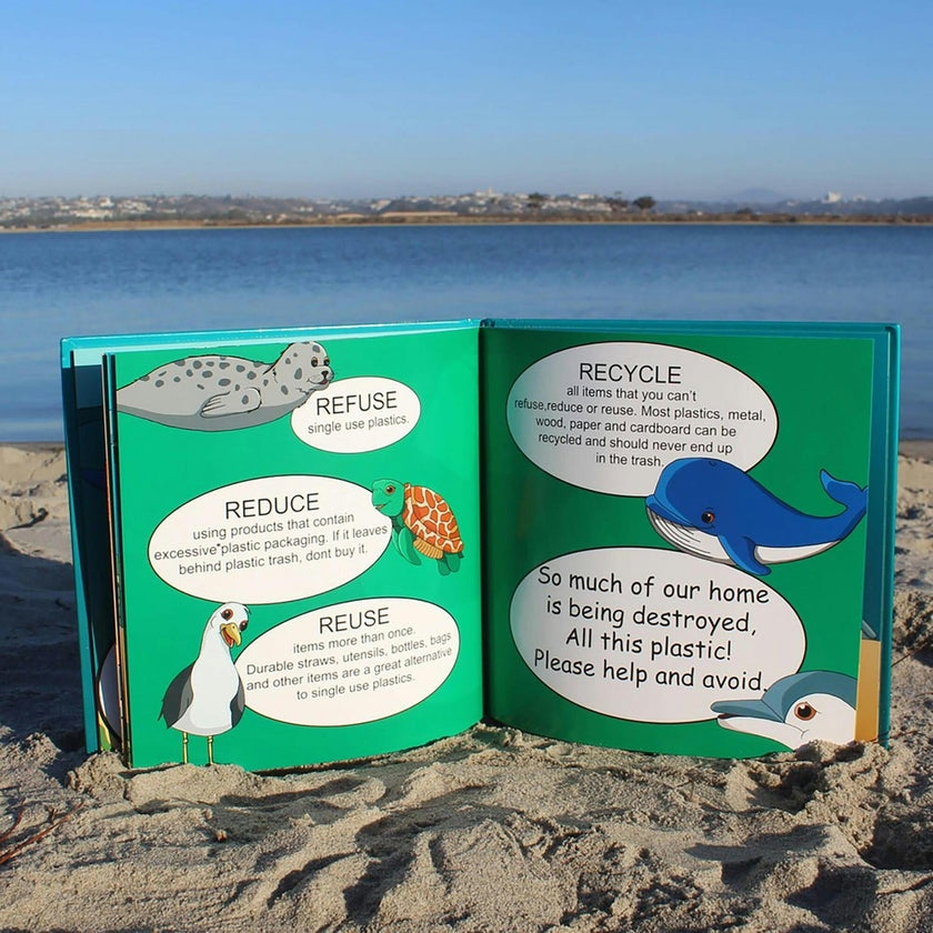 Shore Buddies & the Plastic Ocean Children's Hardcover Picture Book About Plastic Pollution