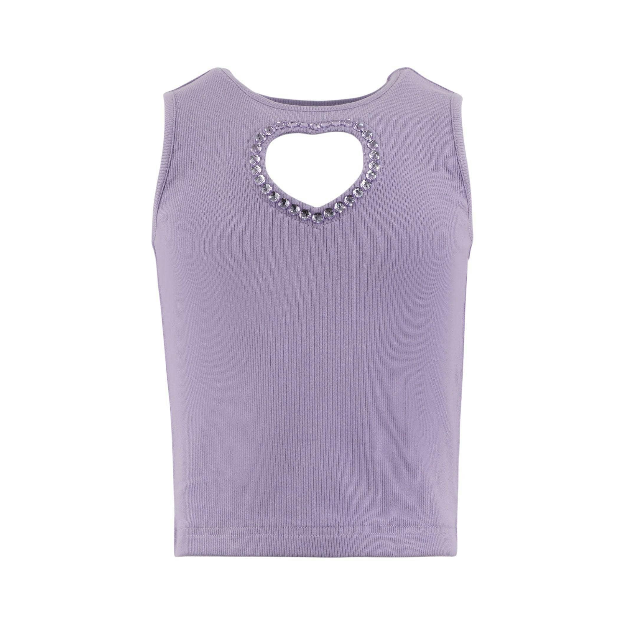 Lavender Crystal Heart Tank