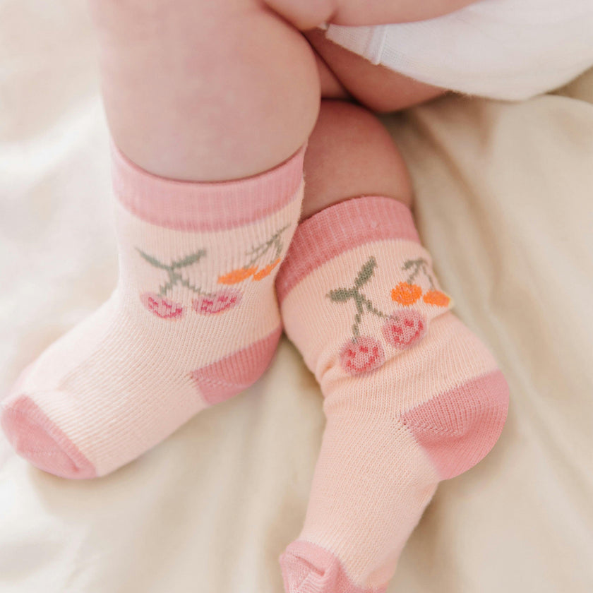 Baby Socks Trios With Zipper Wash Bag
