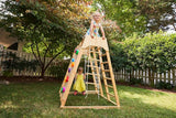 Magnolia 7-in-1 Real Wood Playset | Indoor & Outdoor Climbing Gym for Kids