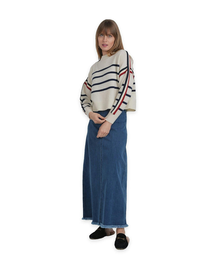 Cropped Drop Shoulder Sweater