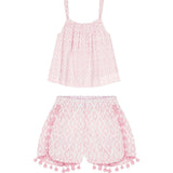 Colette Ikat Top & Short Set, Pink