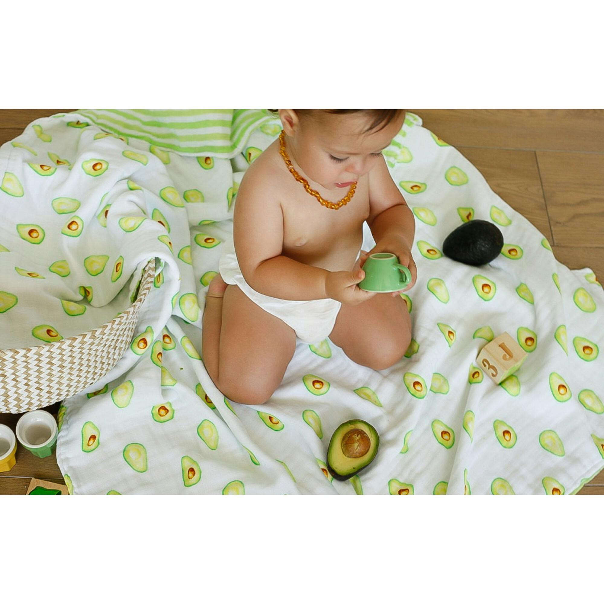 Organic Muslin Four-Layer Reversible Snug Blanket