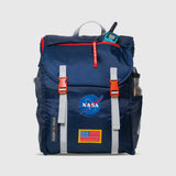 Sleep-N-Pack™ – Big Kid Size | NASA Official Logo & Patches | 2-in-1 Backpack & Sleeping Bag with Cozy Fleece Liner - NAVY