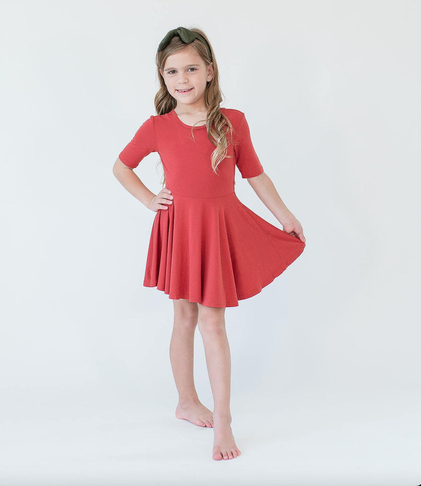 Quarter Sleeve Twirl Dress