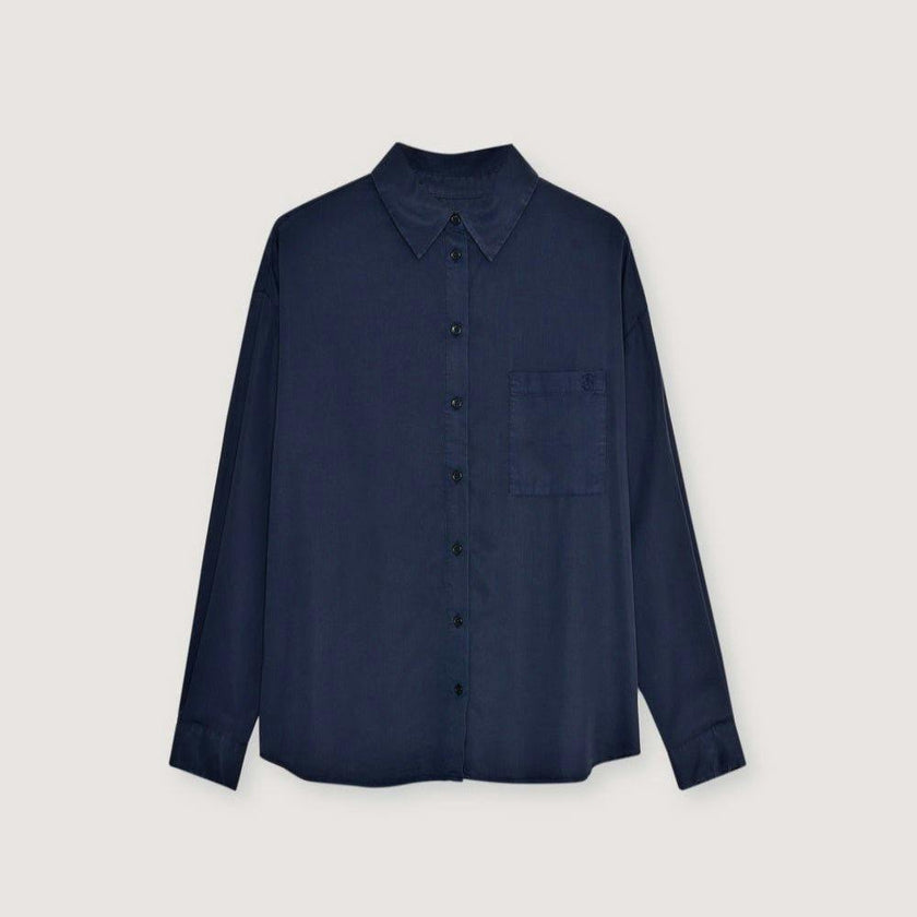 Delphine Woman Shirt Infinite Navy_Sampling