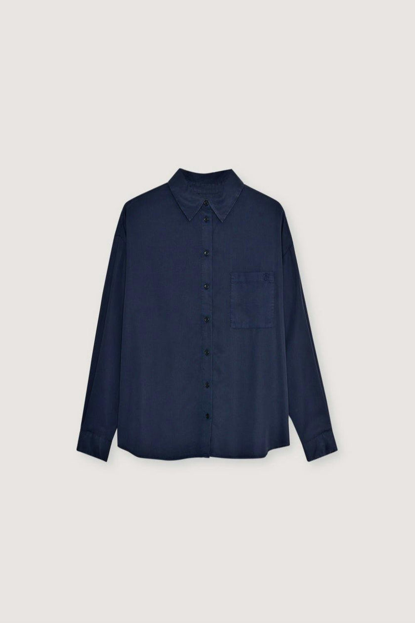 Delphine Woman Shirt Infinite Navy_Sampling
