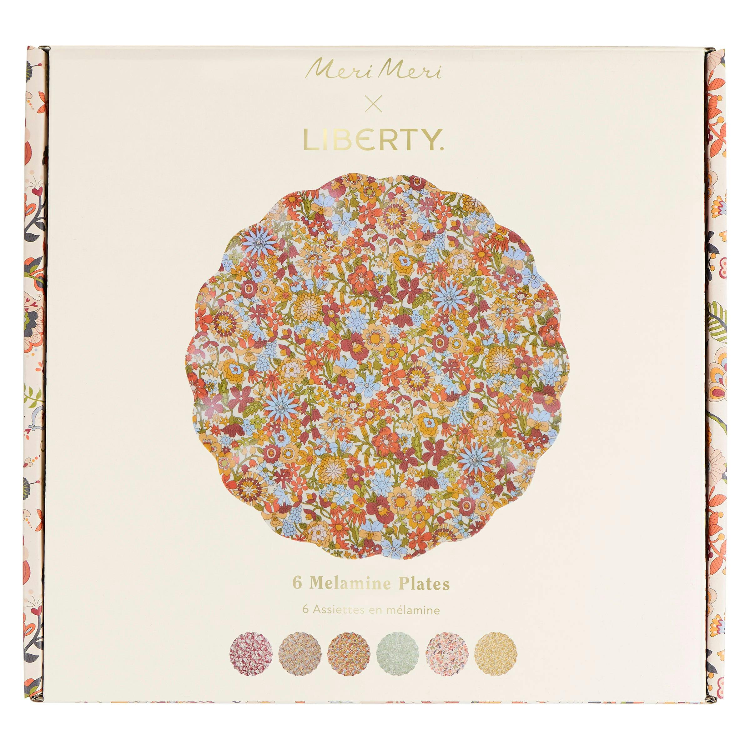 Meri Meri x Liberty Rustic Hues Reusable Large Plates