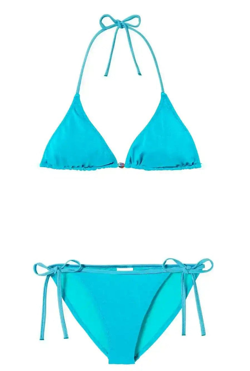 Girls' triangle bikini, jade | BERMUDA 2P