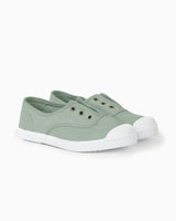 Hampton Canvas Plum Plimsolls in Olive