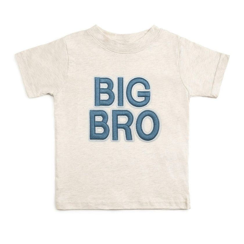 Big Bro Embroidered Patch Short Sleeve T-Shirt - Natural Heather