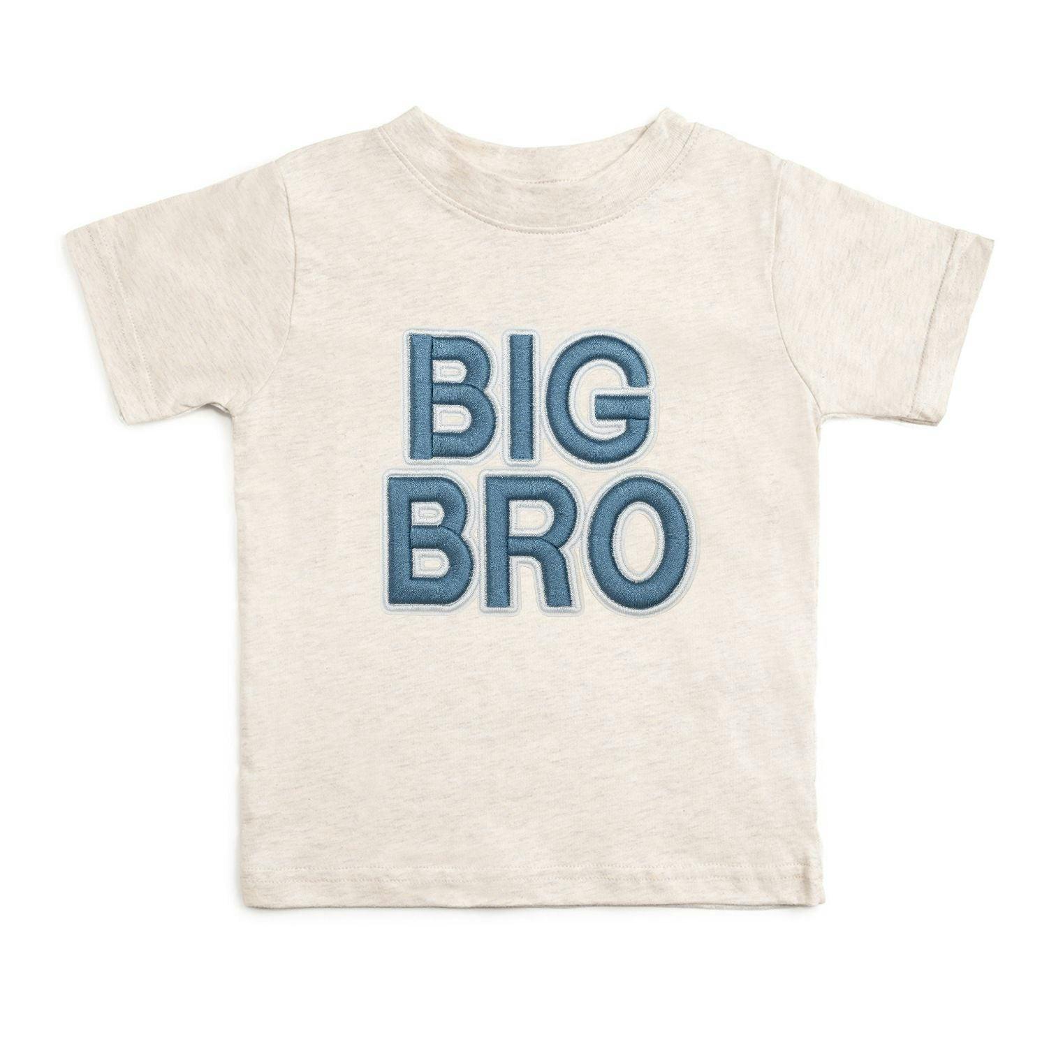 Big Bro Embroidered Patch Short Sleeve T-Shirt - Natural Heather