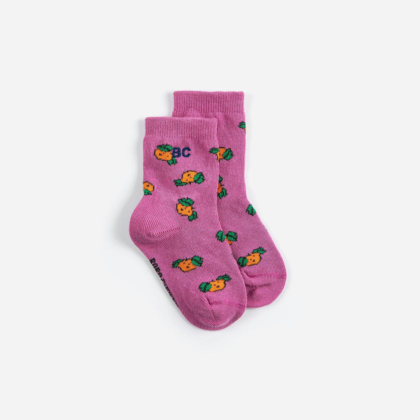 Tangerine all over short socks