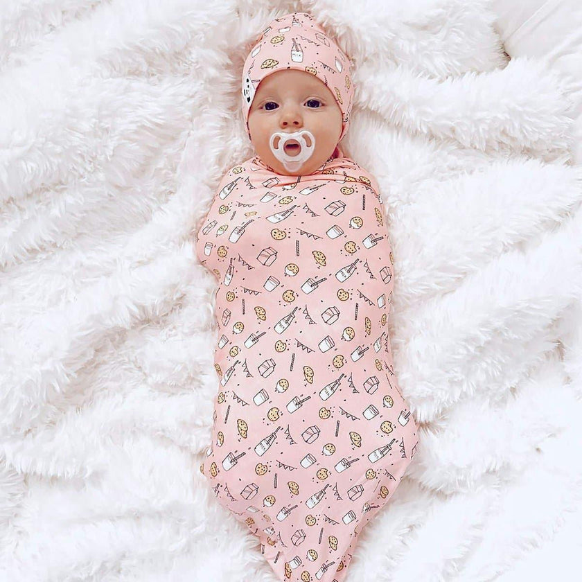 Sugar Cookies Bamboo Swaddle & Beanie Set