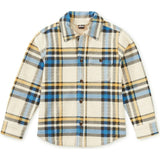 French Terry Plaid Shacket, Natural